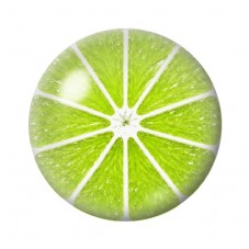 Cabochon en Verre Illustré Citron Vert 12 à 25mm  pour la Création de Bijoux Fantaisie - DIY