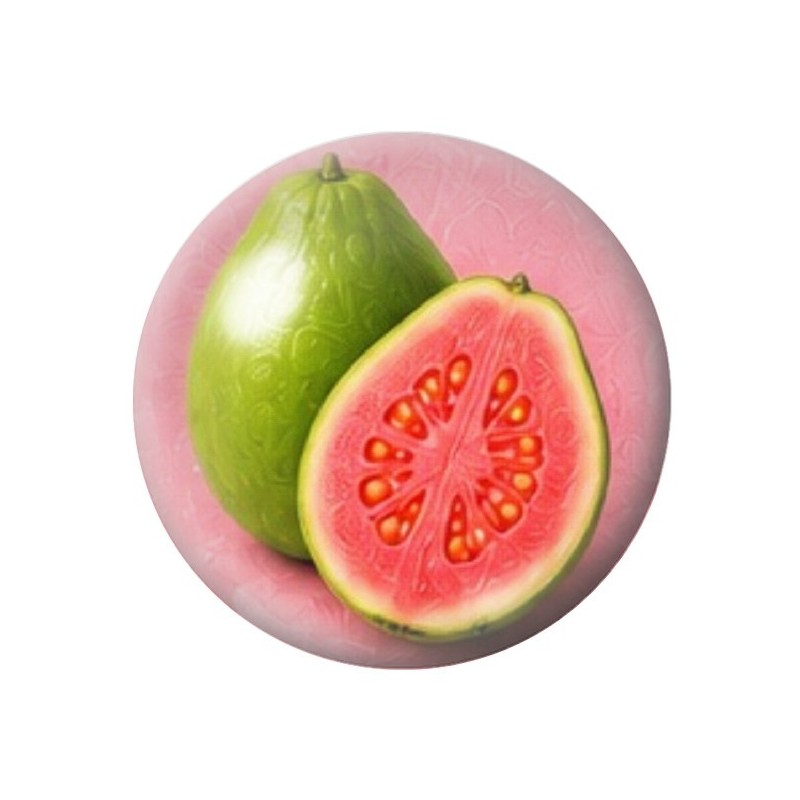 Cabochon en Verre Illustré Goyave Rose 12 à 25mm