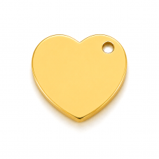 2 Breloques Coeur en Acier Inoxydable Doré 10x9mm pour la Création de Bijoux Fantaisie - DIY