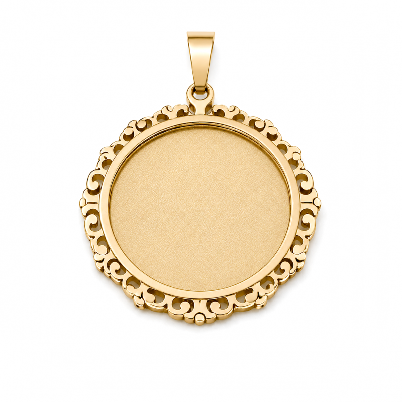Support Pendentif en Acier Inoxydable Doré pour Cabochon 20mm