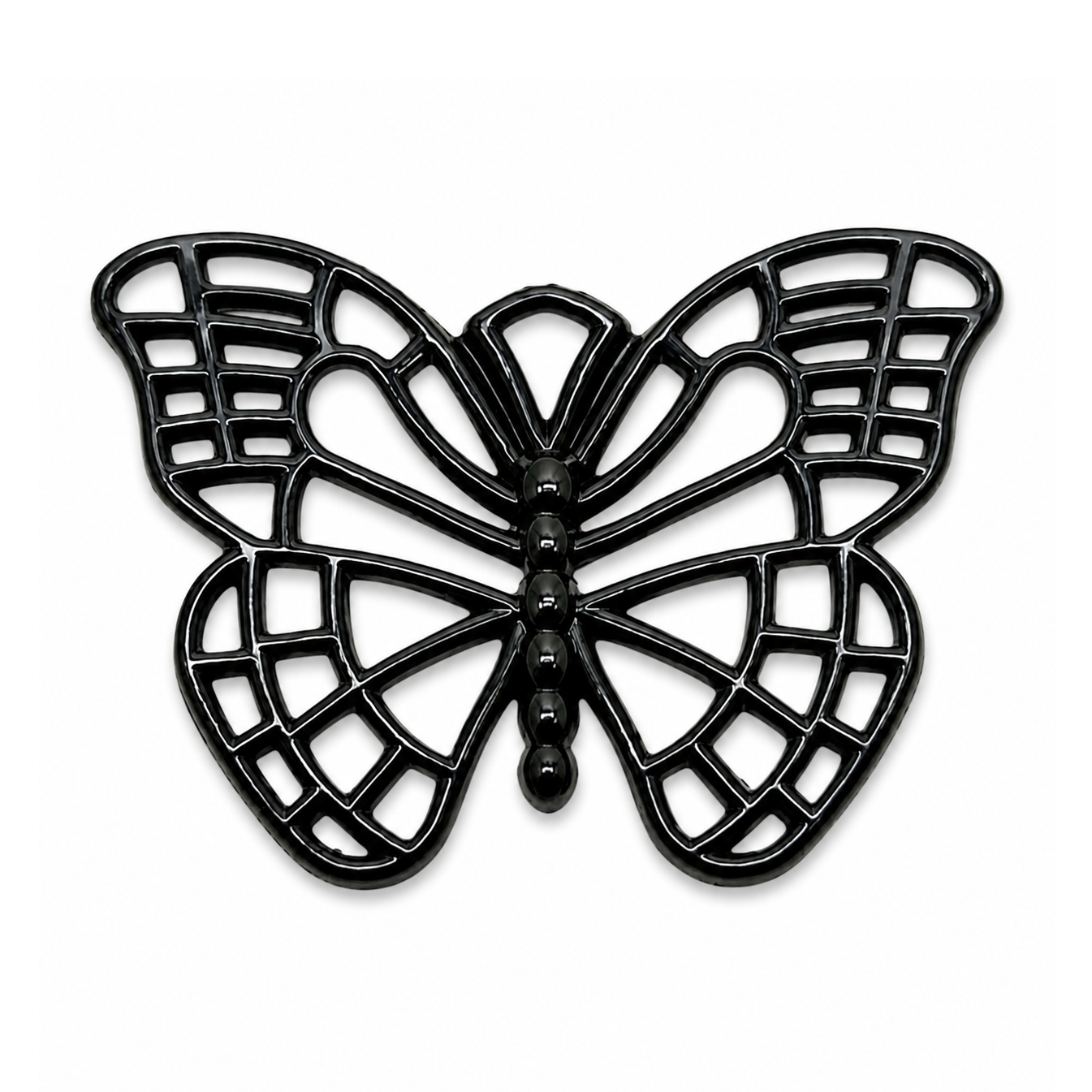 2 Breloques Papillon Ajouré Noir Gothique 30x22mm
