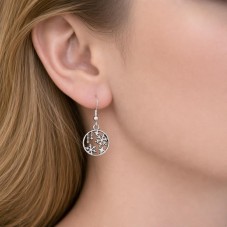 4 Breloques Flocon de Neige Noël Argenté 19x16mm