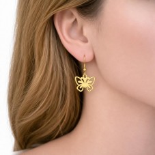Breloque Papillon en Acier Inoxydable Doré 12x10mm