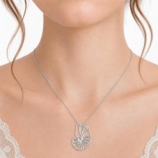 Breloque Coquillage en Acier Inoxydable Argenté 29x21mm