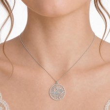Breloque Mer Soleil en Acier Inoxydable Argenté 25x23mm
