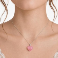 Pendentif Coeur Pierre Naturelle Quartz Rose 20mm