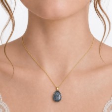 Pendentif Goutte en Pierre Naturelle Labradorite 18x25mm