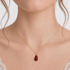 2 Breloques Graine de Grenade en Résine Rouge Métal Doré 16x9mm