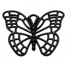 2 Breloques Papillon Ajouré Noir Gothique 30x22mm pour la Création de Bijoux Fantaisie - DIY
