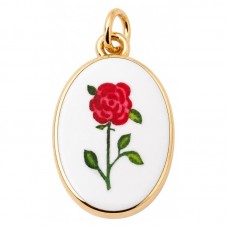 Breloque Fleur 3D en Émail Métal Doré 23x14mm pour la Création de Bijoux Fantaisie - DIY