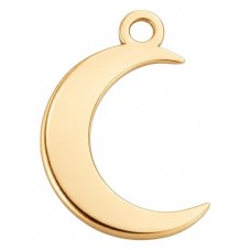 Breloque Lune en Acier Inoxydable Doré 9x6mm pour la Création de Bijoux Fantaisie - DIY