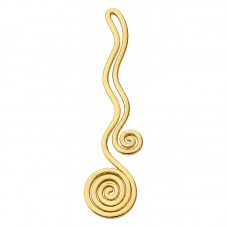 Breloque Spirale Océan en Acier Inoxydable Doré 37x8mm pour la Création de Bijoux Fantaisie - DIY