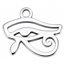 Breloque Oeil de Rê Égypte en Acier Inoxydable Argenté 11x9mm pour la Création de Bijoux Fantaisie - DIY