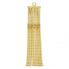 Breloque Frange Dorée Plaqué Or 24k 49x10mm pour la Création de Bijoux Fantaisie - DIY