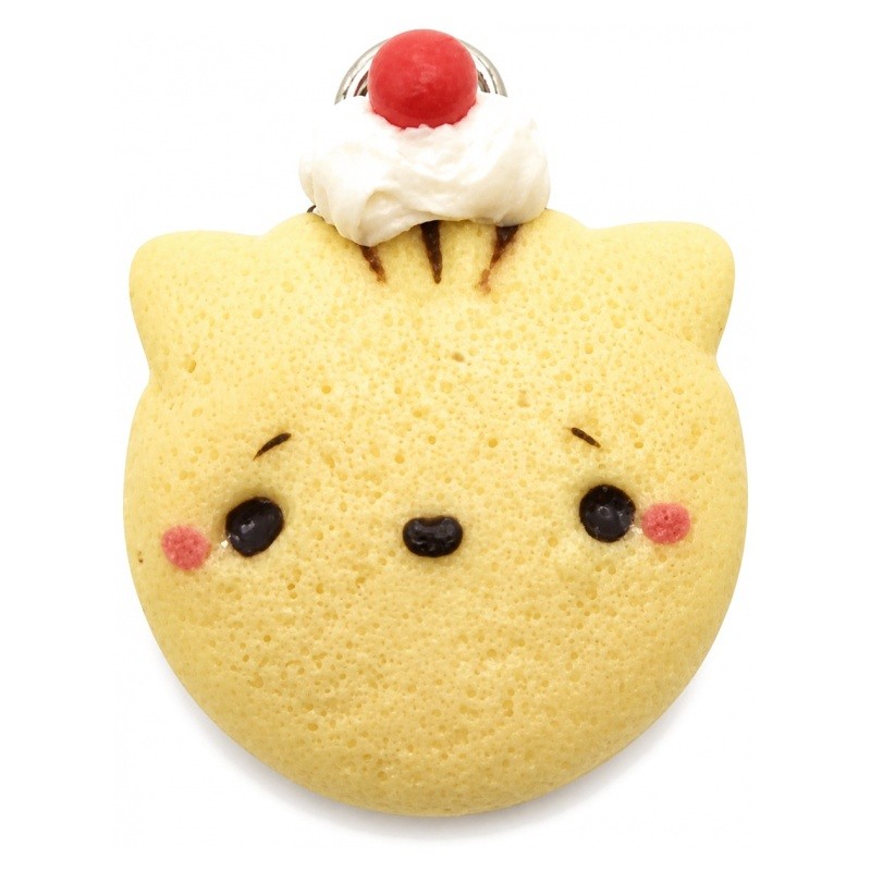 Breloque Macaron Chat en Pâte Polymère Fimo 20x16mm