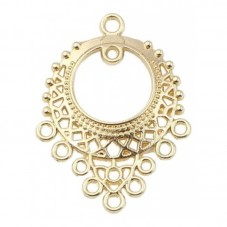 2 Breloques Connecteur Doré 33x25mm pour la Création de Bijoux Fantaisie - DIY