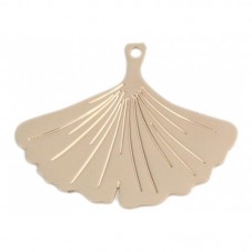 4 Breloques Feuille de Ginkgo Métal Doré 22x19mm pour la Création de Bijoux Fantaisie - DIY