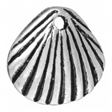 6 Breloques Coquillage Argenté 12x11mm pour la Création de Bijoux Fantaisie - DIY