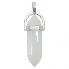 Pendentif en Pierre Naturelle Quartz Blanc 4cm pour la Création de Bijoux Fantaisie - DIY