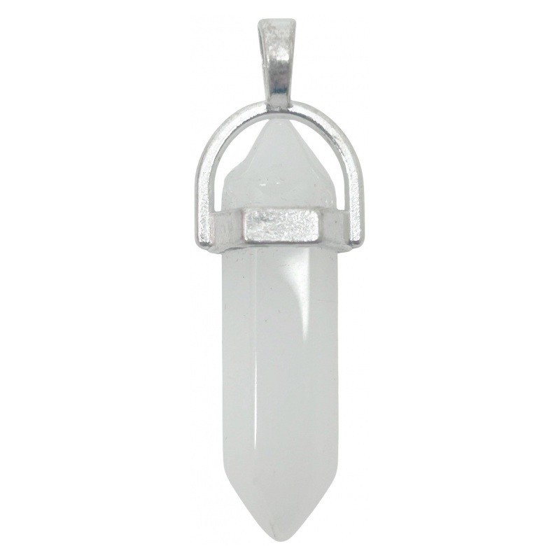 Pendentif en Pierre Naturelle Quartz Blanc 4cm