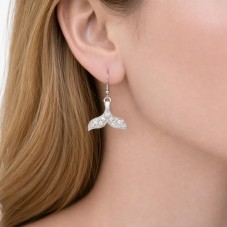 2 Breloques Queue de Sirène Argenté avec Strass 20x19mm