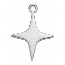 Breloque Étoile en Acier Inoxydable Argenté 15x11mm pour la Création de Bijoux Fantaisie - DIY