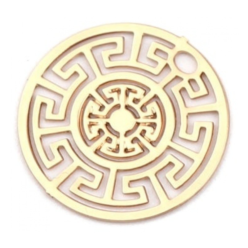 20 Breloques Pendentif Doré Estampe Filigrane Ajouré 13mm