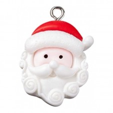 Breloque Père-Noël en Résine 26x18mm pour la Création de Bijoux Fantaisie - DIY