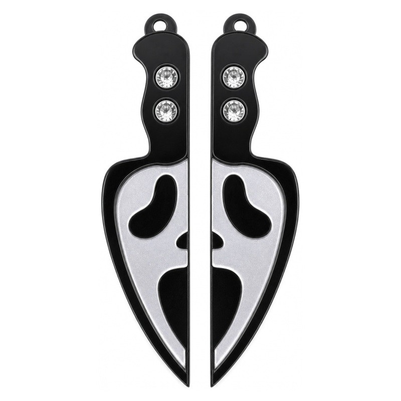 2 Breloques en Résine Ghostface Gothique Halloween 52x12mm