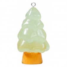 Breloque Sapin de Noël Fluorescent Phosphorescent 20x11mm "Brille dans le noir" pour la Création de Bijoux Fantaisie - DIY