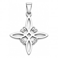 Breloque Noeud Celtique en Acier Inoxydable 27x24mm pour la Création de Bijoux Fantaisie - DIY