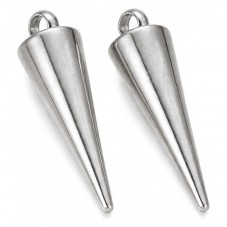 4 Breloques Pic Pointe Gothique en Acier Inoxydable 18x5mm pour la Création de Bijoux Fantaisie - DIY