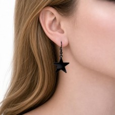 Breloque Étoile Noire Gothique 26x23mm