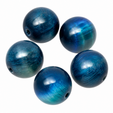 10 Perles Pierre Naturelle Œil de Tigre Bleu 6mm