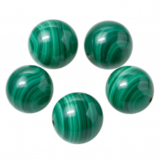 2 Perles Pierre Naturelle Véritable Malachite 8mm