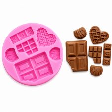 Moule en Silicone Chocolat Biscuit Cookie Glace Fimo Résine Gâteau Plâtre