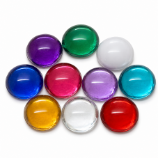 10 Cabochons en Résine Colorés 10mm pour la Création de Bijoux Fantaisie - DIY