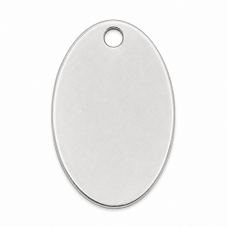 2 Pendentifs Breloque Ovale en Acier Inoxydable 19x12mm pour la Création de Bijoux Fantaisie - DIY