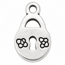 10 Breloques Cadenas Argenté 10x16mm pour la Création de Bijoux Fantaisie - DIY