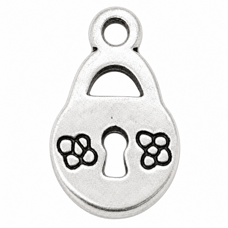 10 Breloques Cadenas Argenté 10x16mm