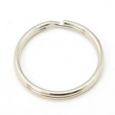 10 Anneaux Porte-Clés Argentés 20x2mm
