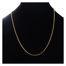 Collier Chaîne Dorée 3x2,5mm en Acier Inoxydable - 60cm Long