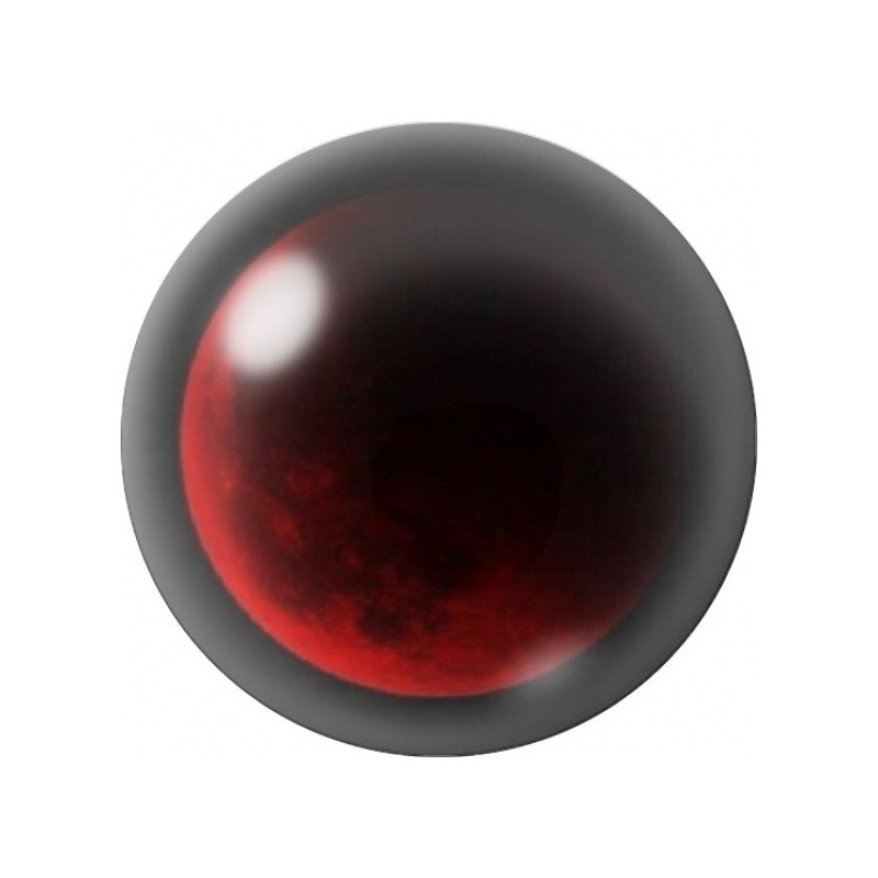 Cabochon en Verre Illustré Lune Rouge Gothique 12 à 25mm