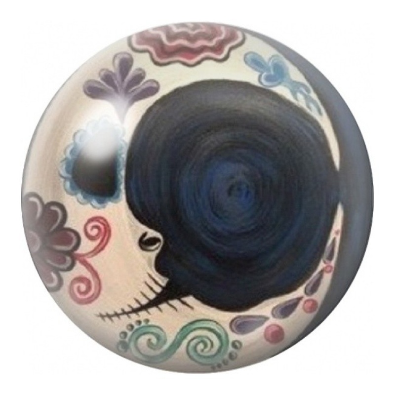 Cabochon en Verre Illustré Lune Gothique aux Motifs Floraux 12 à 25mm