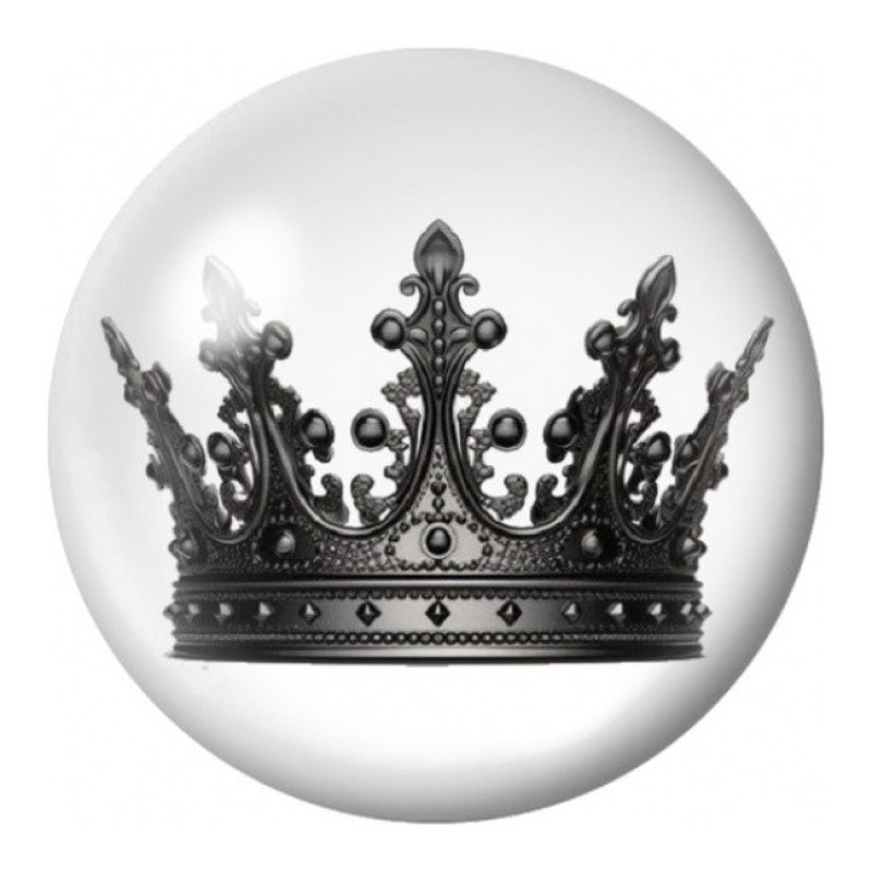 Cabochon en Verre Illustré Couronne Gothique Noire 12 à 25mm