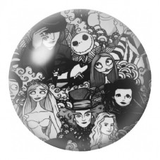 Cabochon en Verre Illustré Personnages Gothiques Réunis 12 à 25mm pour la Création de Bijoux Fantaisie - DIY