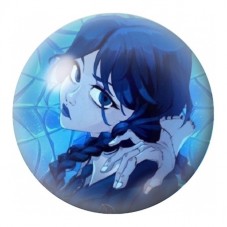 Cabochon en Verre Illustré Mercredi sous la Lumière Bleue 12 à 25mm pour la Création de Bijoux Fantaisie - DIY