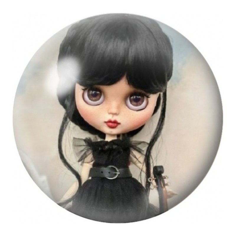 Cabochon en Verre Illustré Mercredi à la Robe à Corset 12 à 25mm