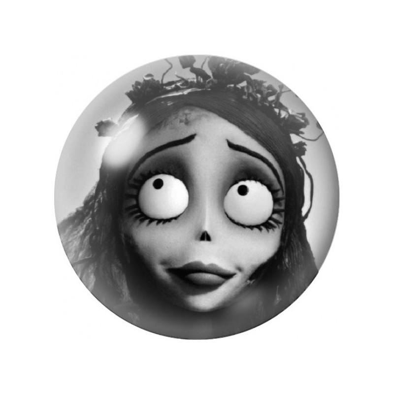 Cabochon en Verre Illustré Visage de la Mariée Funèbre 12 à 25mm