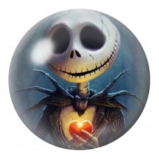 Cabochon en Verre Illustré Jack au Cœur Lumineux 12 à 25mm pour la Création de Bijoux Fantaisie - DIY